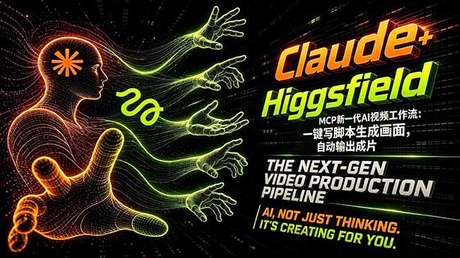 Claude+Higgsfield MCP新一代AI视频工作流：一键写脚本生成画面，自动输出成片-heixxmi