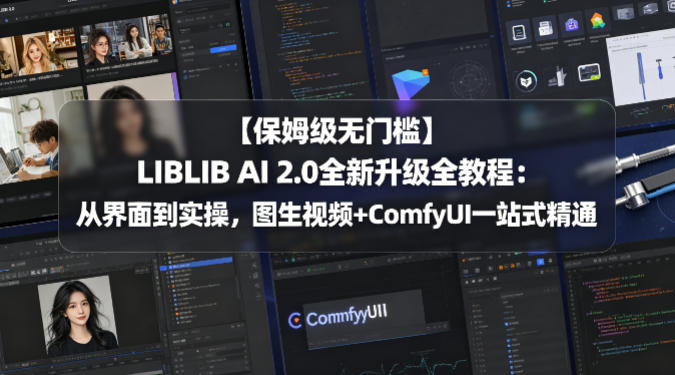 【保姆级无门槛】LIBLIB AI 2.0全新升级全教程：从界面到实操，图生视频+ComfyUI一站式精通-heixxmi