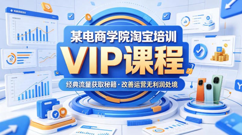 某电商学院淘宝培训VIP课程，各种经典有用的流量获取秘籍，改善运营产品没利润的处境(2026年5月)-heixxmi