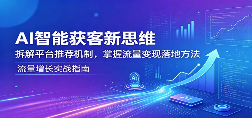 AI智能获客新思维：拆解平台推荐机制，掌握流量变现落地方法-heixxmi