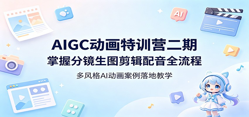 AIGC动画特训营二期：掌握分镜生图剪辑配音全流程，多风格AI动画案例落地教学-heixxmi