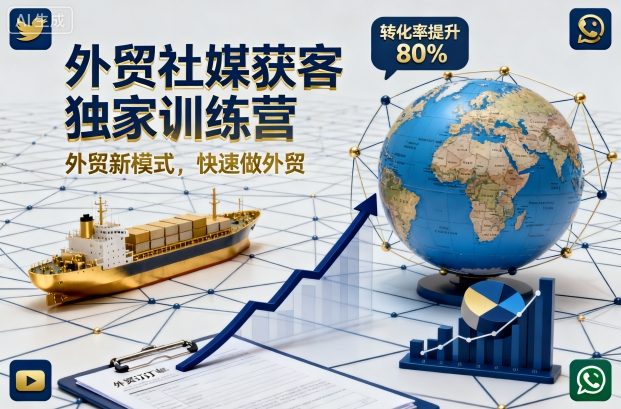 外贸社媒获客独家训练营，外贸新模式，快速做外贸(更新26年4月)-heixxmi
