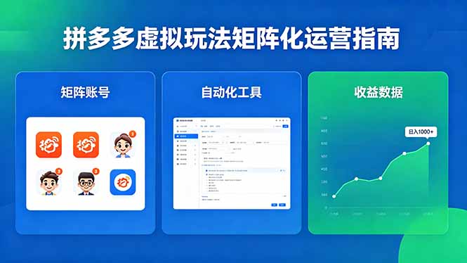 闭眼可复制的拼多多虚拟玩法，矩阵化运营，长期稳定日入 1000+-heixxmi
