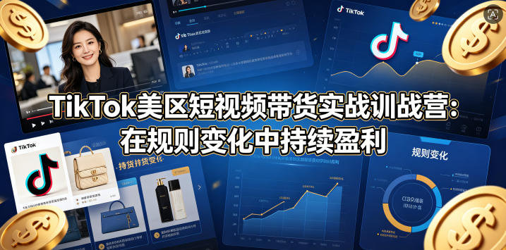 TikTok美区短视频带货实战训战营：在规则变化中持续盈利-heixxmi