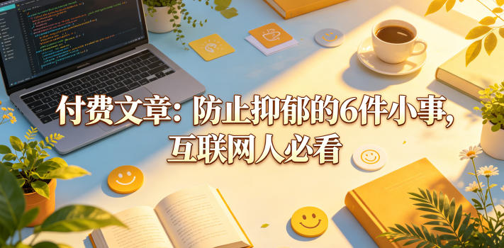 付费文章：防止抑郁的6件小事，互联网人必看！-heixxmi
