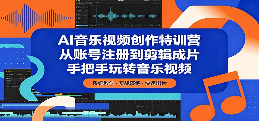 AI音乐视频创作特训营：从账号注册到剪辑成片，手把手玩转音乐视频-heixxmi