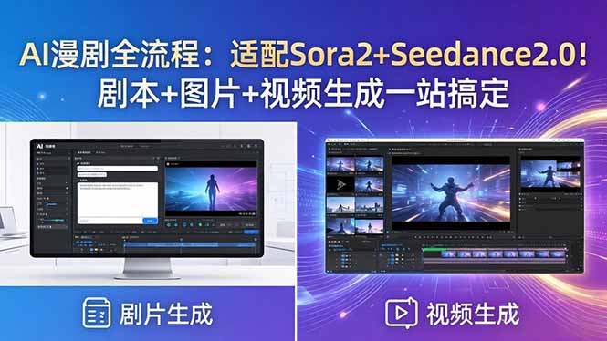 AI漫剧全流程：适配Sora2+Seedance2.0！剧本+图片+视频生成一站搞定-heixxmi