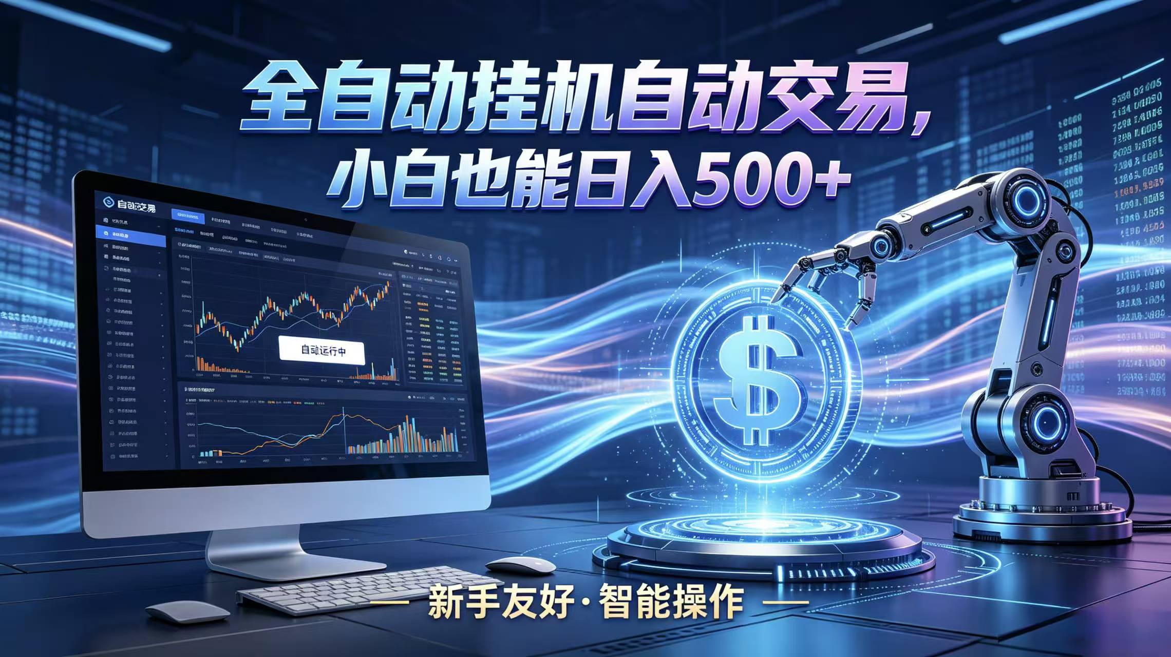 全新智能化交易助手，傻瓜式操作，小白也能快速上手，轻松实现日入500+-heixxmi