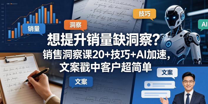 想提升销量缺洞察？销售洞察课20+技巧+AI加速，文案戳中客户超简单【原创双语字幕】-heixxmi
