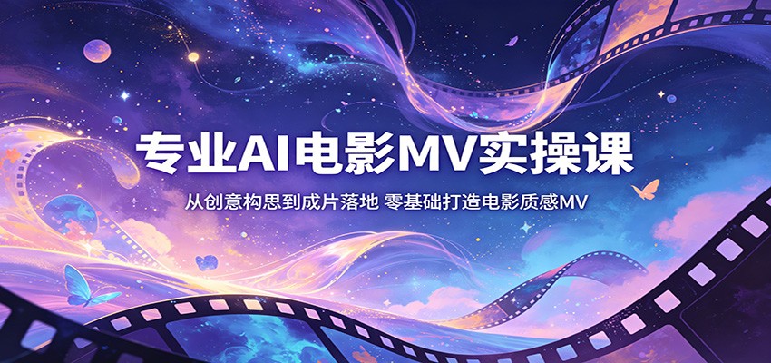 专业AI电影MV实操课：从创意构思到成片落地，零基础打造电影质感MV-heixxmi