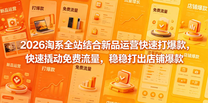 2026淘系全站结合新品运营快速打爆款，快速撬动免费流量，稳稳打出店铺爆款(更新5月12日)-heixxmi