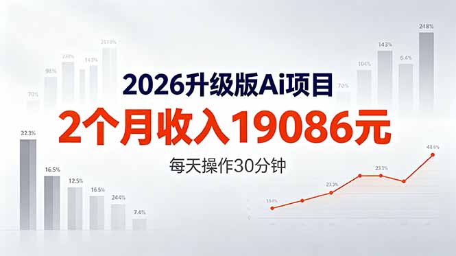 2026升级版Ai任务，2个月收入19086元，熟练后每天操作30分钟！-heixxmi