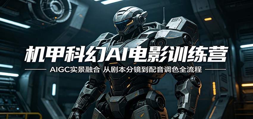 机甲科幻AI电影训练营：AIGC实景融合，从剧本分镜到配音调色全流程-heixxmi