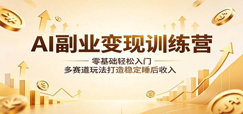 AI副业变现训练营：零基础轻松入门，多赛道玩法打造稳定睡后收入-heixxmi