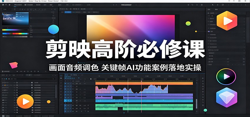 剪映高阶必修课：画面音频调色，关键帧AI功能案例落地实操-heixxmi