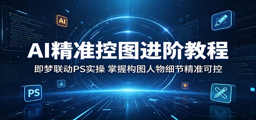AI精准控图进阶教程：即梦联动PS实操，掌握构图人物细节精准可控-heixxmi