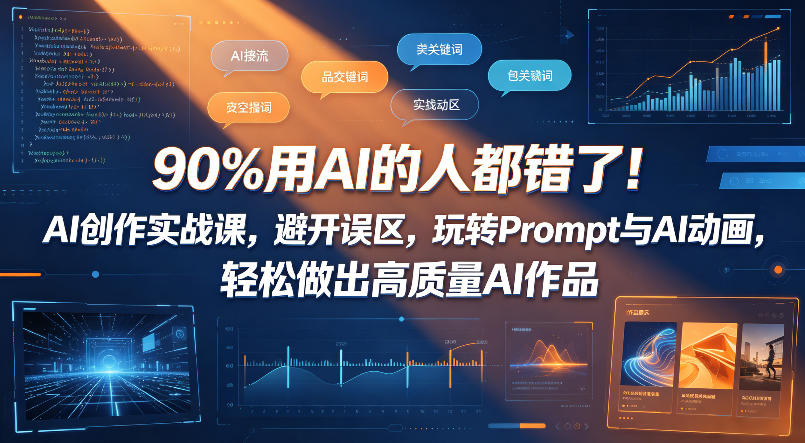 90%用AI的人都错了！AI创作实战课，避开误区，玩转Prompt与AI动画，轻松做出高质量AI作品-heixxmi