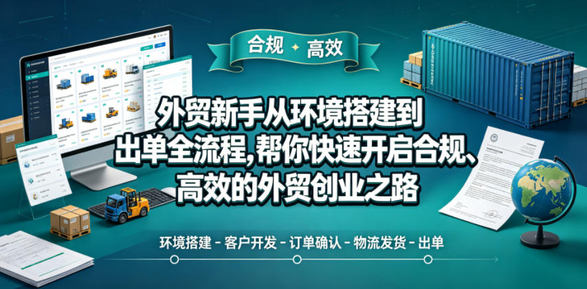 外贸新手从环境搭建到出单全流程，帮你快速开启合规、高效的外贸创业之路-heixxmi