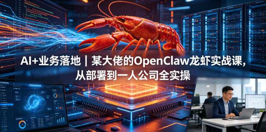 AI+业务落地｜某大佬的OpenClaw小龙虾实战课，从部署到一人公司全实操-heixxmi