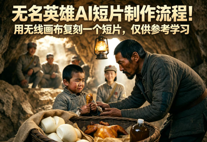 无名英雄AI短片制作流程！用无线画布复刻一个短片，仅供参考学习-heixxmi