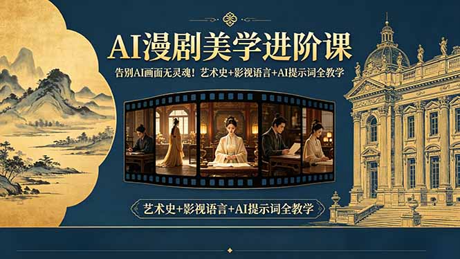 告别AI画面无灵魂！AI漫剧美学进阶课，艺术史+影视语言+AI提示词全教学-heixxmi