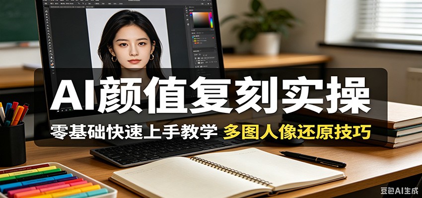 AI颜值复刻实操，零基础快速上手教学，多图人像还原技巧-heixxmi