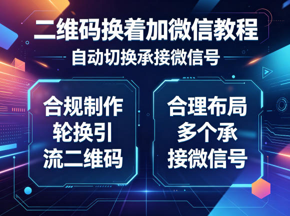 二维码换着加微信教程，自动切换承接微信号，合规制作轮换引流二维码，合理布局多个承接微信号-heixxmi
