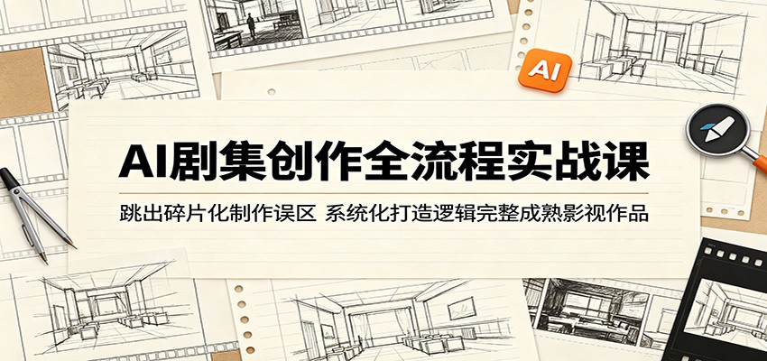 AI剧集创作全流程实战课：跳出碎片化制作误区，系统化打造逻辑完整成熟影视作品-heixxmi