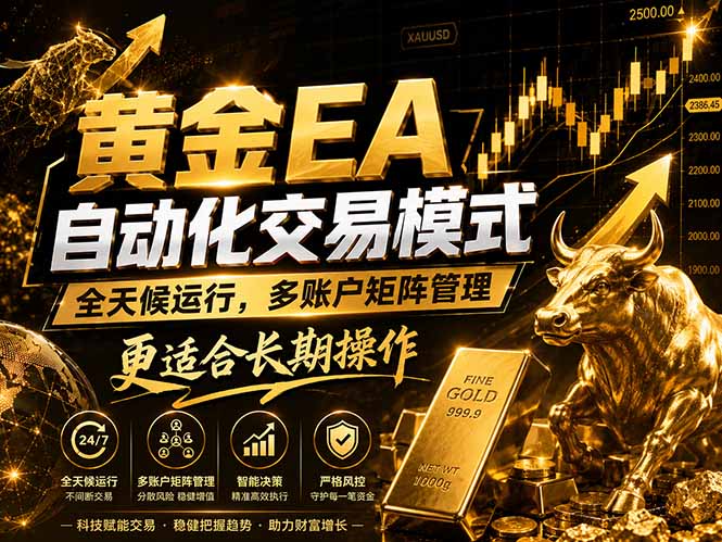 黄金EA量化：多窗口矩阵稳定运行，系统自动执行，收益空间持续放大-heixxmi