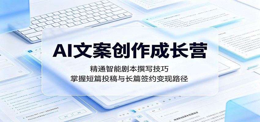 AI文案创作成长营：精通智能剧本撰写技巧，掌握短篇投稿与长篇签约变现路径-heixxmi