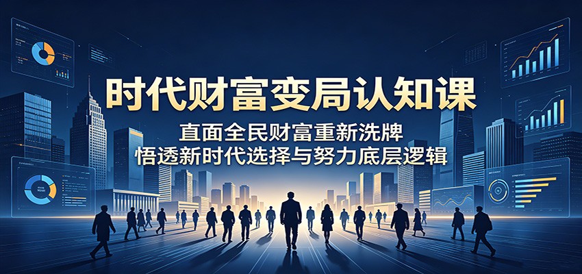 时代财富变局认知课：直面全民财富重新洗牌，悟透新时代选择与努力底层逻辑-heixxmi
