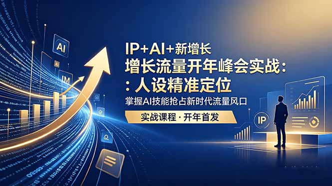 IP+AI+新增长 流量开年 峰会实战：人设精准定位 掌握AI技能抢占新时代流量风口-heixxmi
