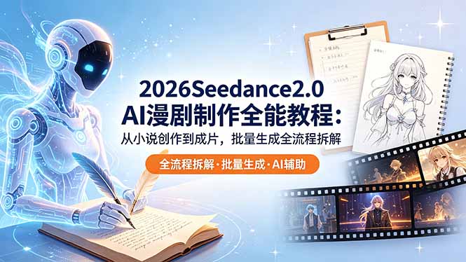 2026Seedance2.0 AI制作全能教程：从小说创作到成片，批量生成全流程拆解-heixxmi