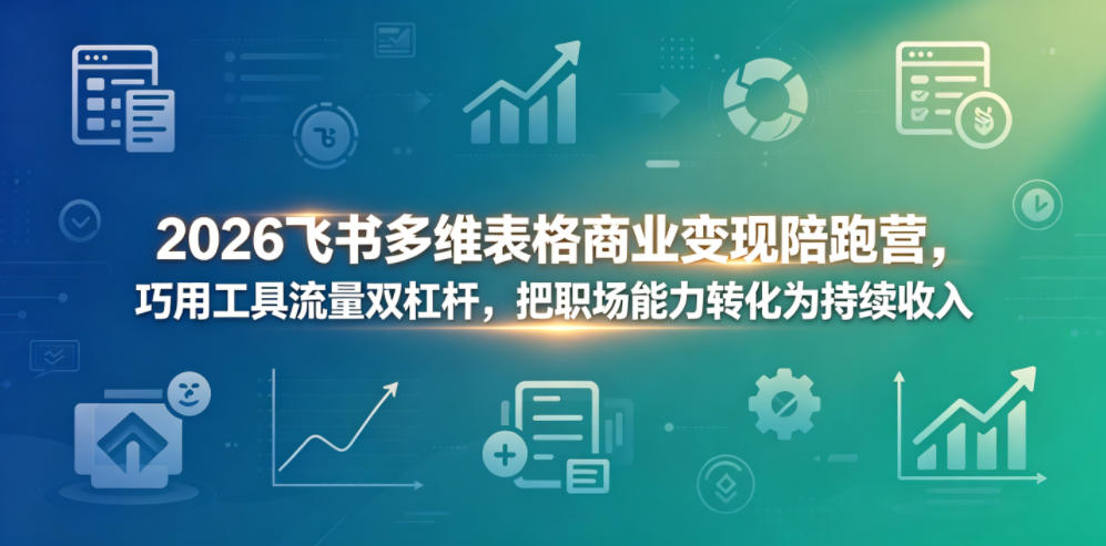 2026飞书多维表格商业变现陪跑营，巧用工具流量双杠杆，把职场能力转化为持续收入-heixxmi