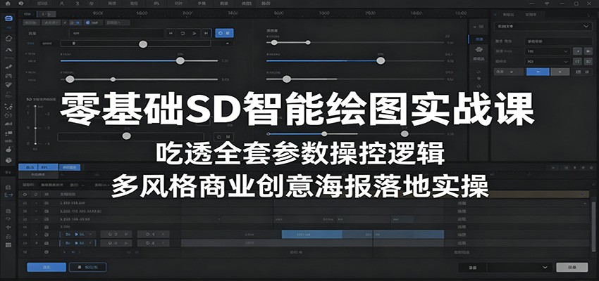 零基础SD智能绘图实战课：吃透全套参数操控逻辑，多风格商业创意海报落地实操-heixxmi