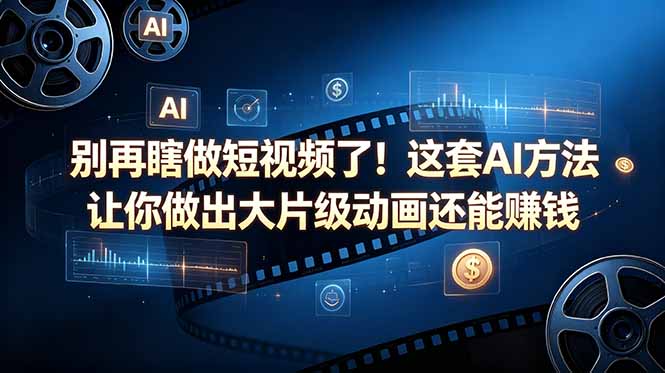 别再瞎做短视频了！这套 AI 方法让你做出大片级动画还能赚钱【原创双语字幕】-heixxmi