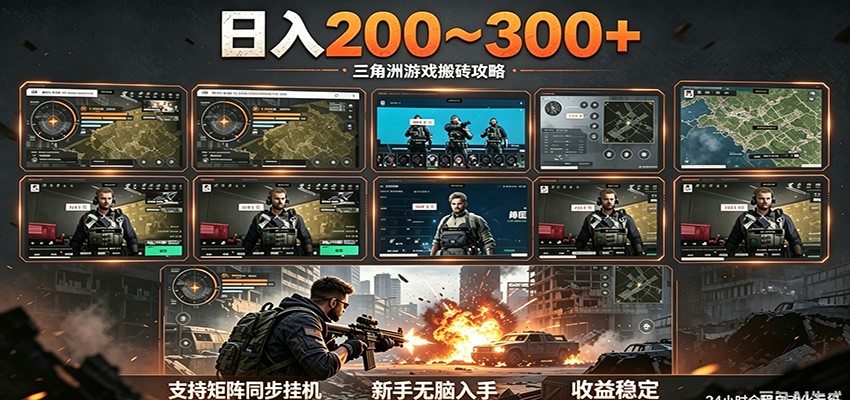 日入200~300+ 三角洲全自动搬砖项目，新手零门槛即可无脑入手-heixxmi