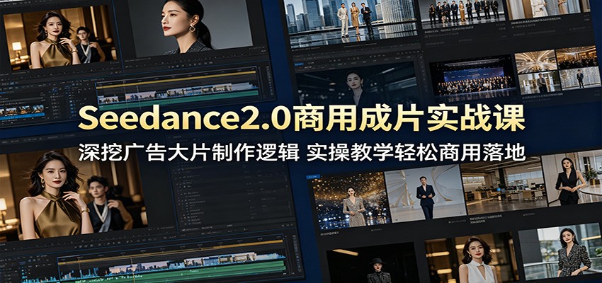 Seedance2.0商用成片实战课：深挖广告大片制作逻辑，实操教学轻松商用落地-heixxmi