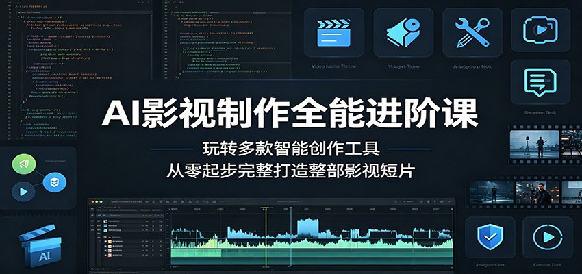 AI影视制作全能进阶课：玩转多款智能创作工具，从零起步完整打造整部影视短片-heixxmi