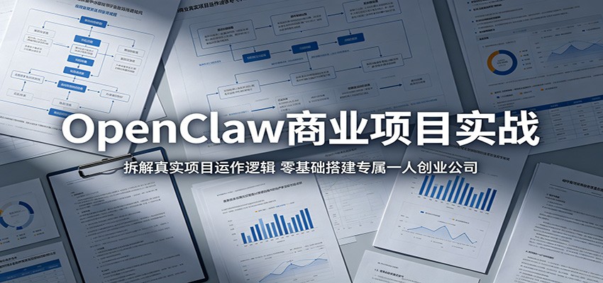 OpenClaw商业项目实战：拆解真实项目运作逻辑，零基础搭建专属一人创业公司-heixxmi