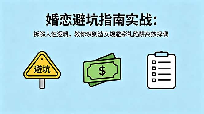 付费文章：婚恋避坑指南实战：拆解人性逻辑，教你识别渣女规避彩礼陷阱高效择偶-heixxmi