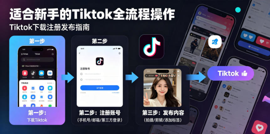 Tiktok下载注册发布，适合新手的Tiktok全流程操作-heixxmi
