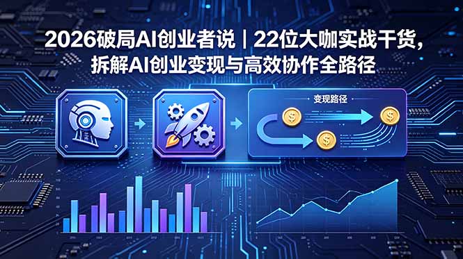 2026 破局 AI 创业者说｜22 位大咖实战干货，拆解 AI 创业变现与高效协作全路径-heixxmi