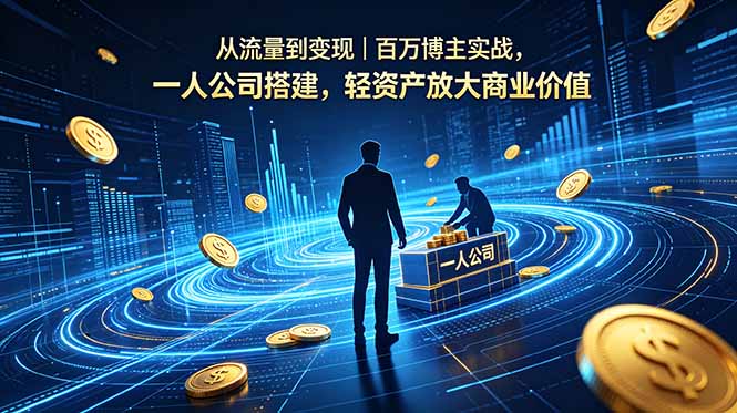 从流量到变现｜百万博主实战，一人公司搭建，轻资产放大商业价值-heixxmi