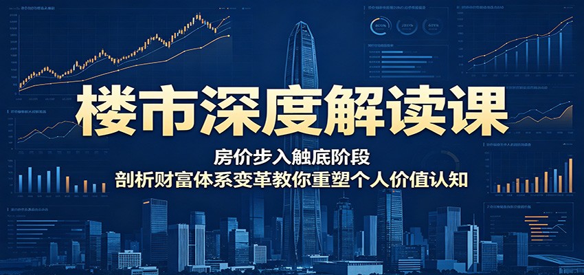 楼市深度解读课：房价步入触底阶段，剖析财富体系变革教你重塑个人价值认知-heixxmi