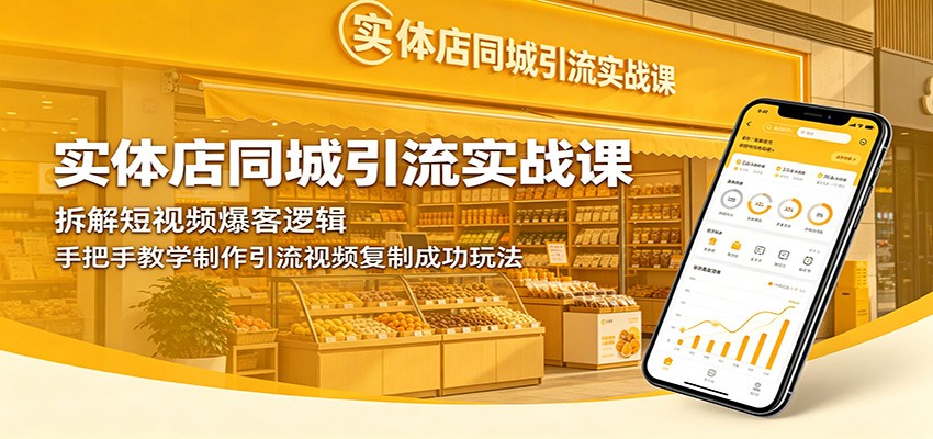 实体店同城引流实战课：拆解短视频爆客逻辑，手把手教学制作引流视频复制成功玩法-heixxmi