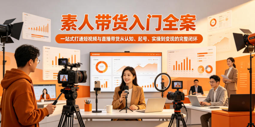 素人带货入门全案，一站式打通短视频与直播带货从认知、起号、实操到变现的完整闭环-heixxmi