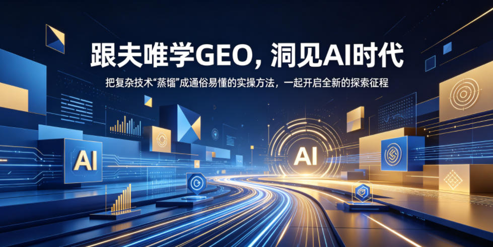 跟夫唯学GEO，洞见AI时代，把复杂技术“蒸馏”成通俗易懂的实操方法，一起开启全新的探索征程-heixxmi