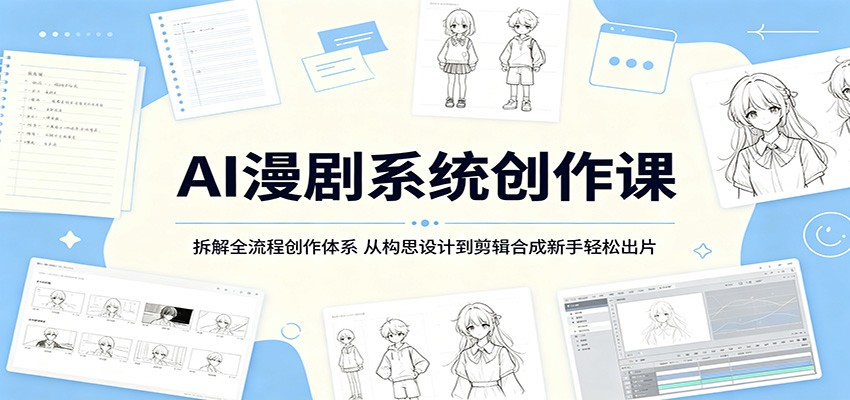 AI漫剧系统创作课：拆解全流程创作体系，从构思设计到剪辑合成新手轻松出片-heixxmi