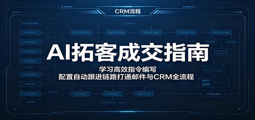 AI拓客成交指南：学习高效指令编写，配置自动跟进链路打通邮件与CRM全流程-heixxmi